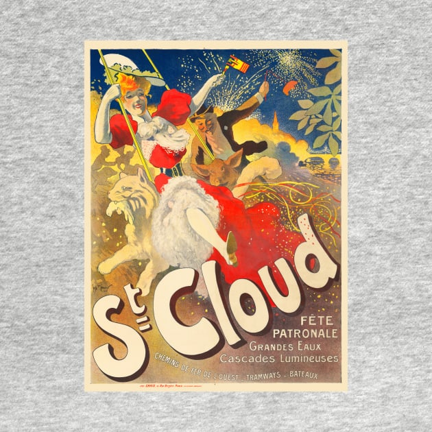 St Cloud Fete Patronale France Vintage Poster 1895 by vintagetreasure